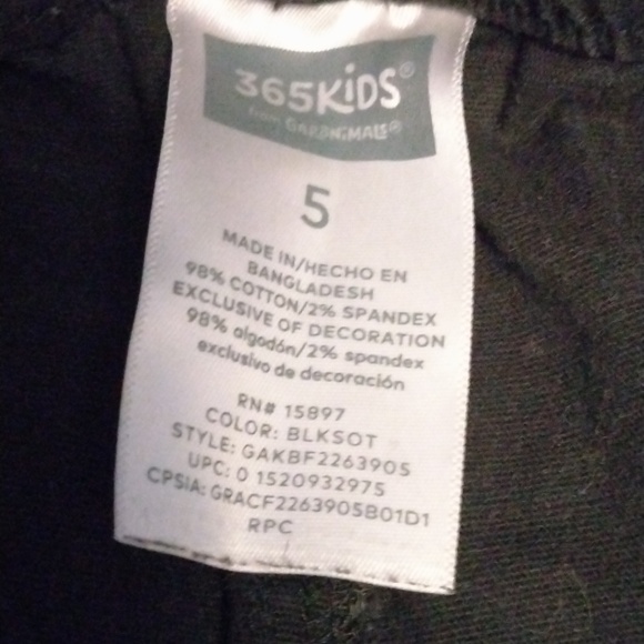 🖤BLACK 365KIDS FROM GARANIMALS PANTS🖤 - Picture 7 of 7